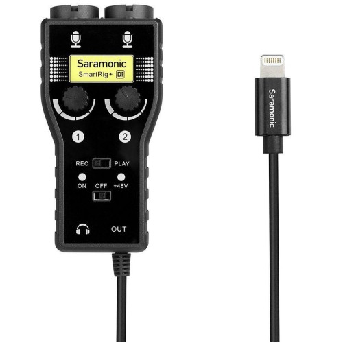 Внешняя звуковая карта Saramonic SmartRig+ Di, вход: 2х XLR / 2х 1/4"; выход: Lightning