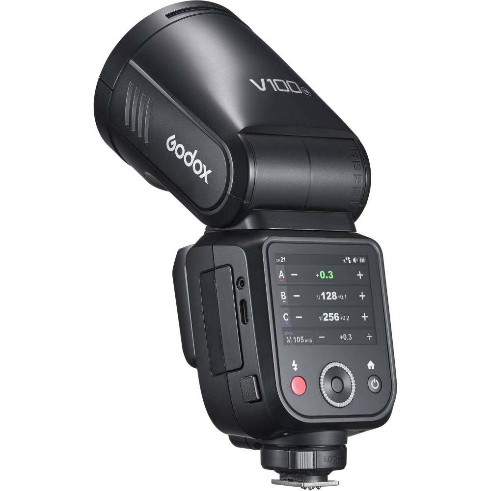 Вспышка накамерная Godox V100N TTL с круглой головкой для Nikon