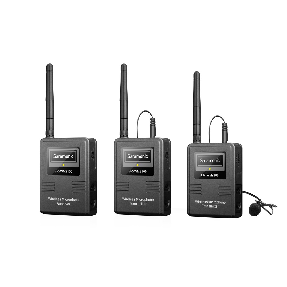 Радиосистема Saramonic SR-WM2100 приемник + 2 передатчика, 2,4ГГц, разъем 3,5 мм