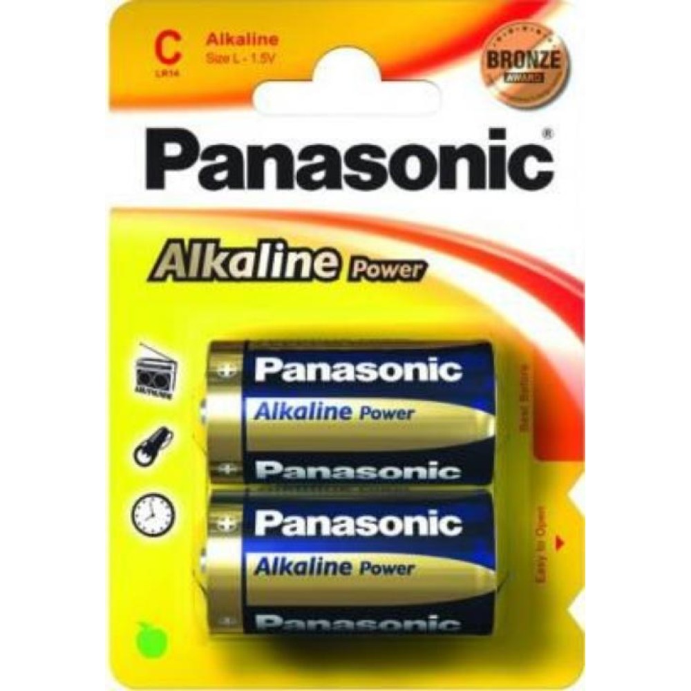 Батарейки Panasonic Alkiline power C щелочные 2 шт