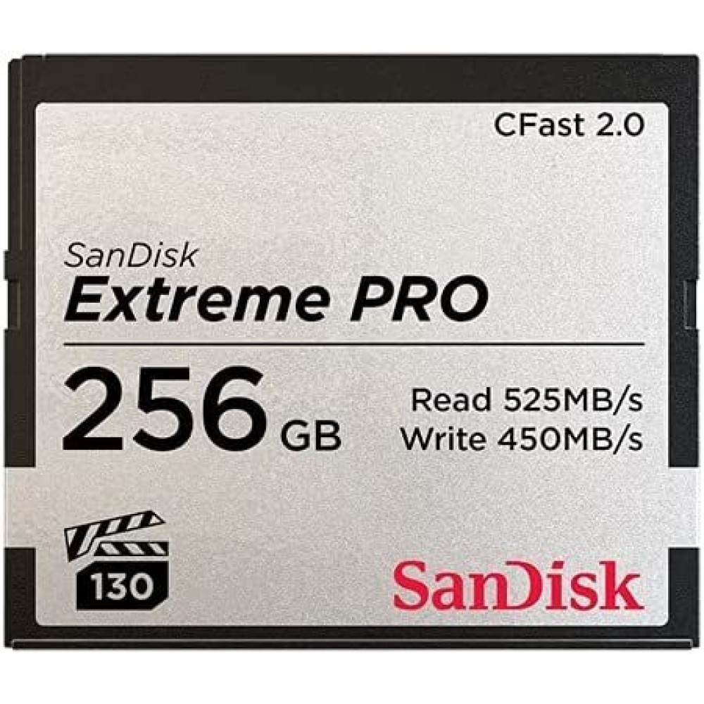 Карта памяти SanDisk Extreme Pro CFast 2.0 256GB, R/W 525/450 МБ/с