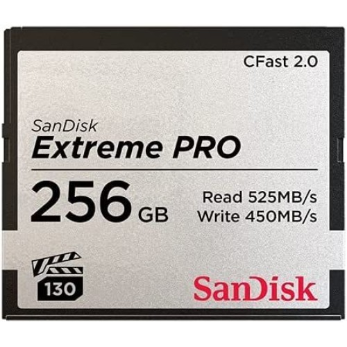 Карта памяти SanDisk Extreme Pro CFast 2.0 256GB, R/W 525/450 МБ/с