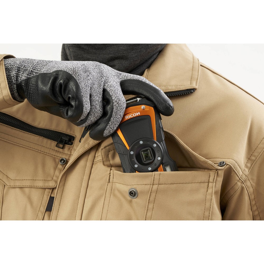 Фотоаппарат Ricoh WG-80 водонепроницаемый оранжевый/черный