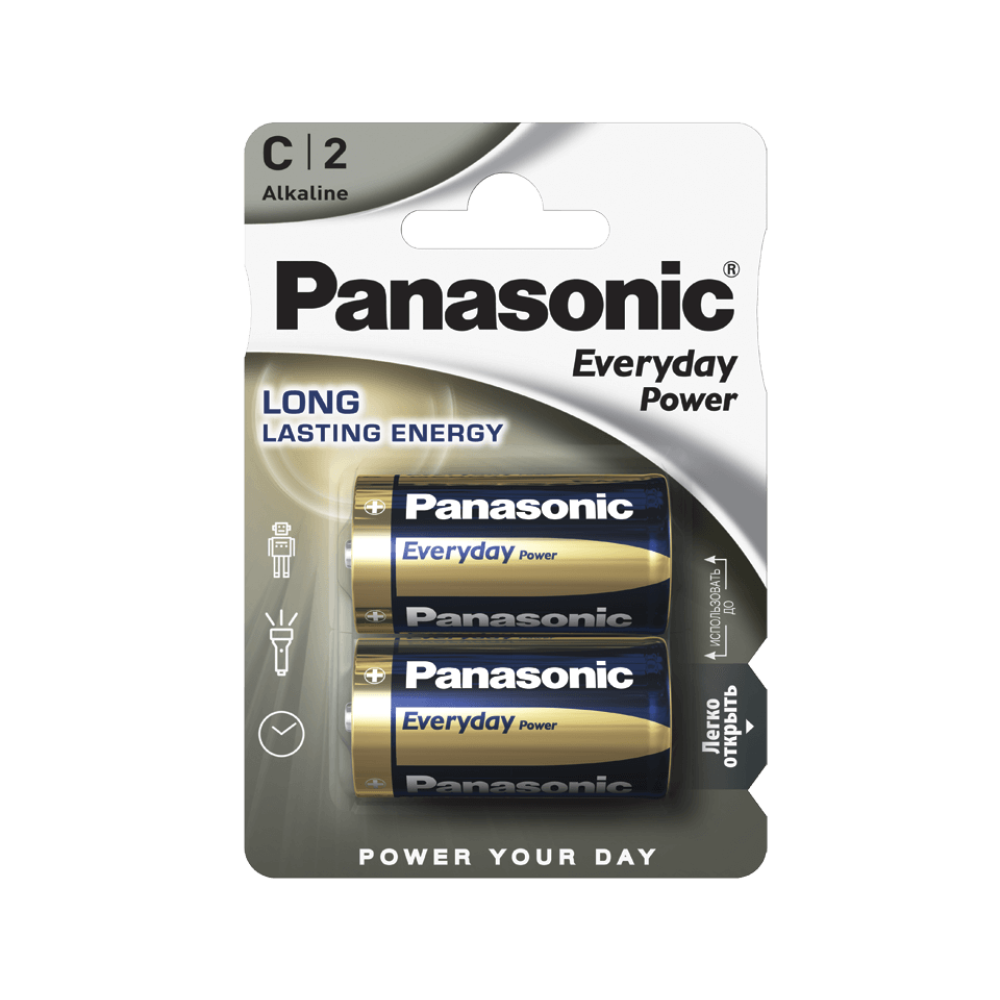 Батарейки Panasonic Everyday Power C щелочные 2 шт