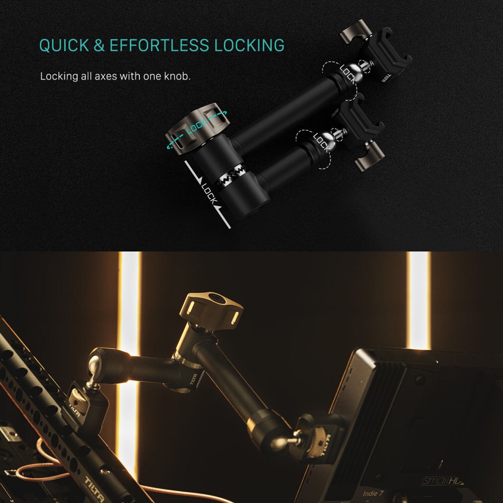 Кронштейн шарнирный Tilta Pro с двумя шаровыми головками (TA-PAA2-B) черный