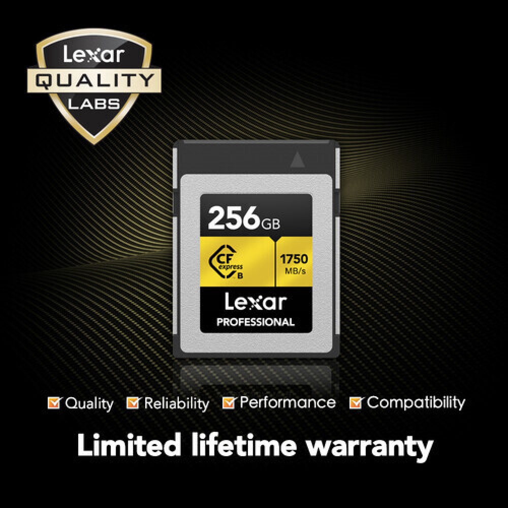 Карта памяти Lexar Professional Gold CFexpress Type B 256GB, R/W 1750/1500 МБ/с
