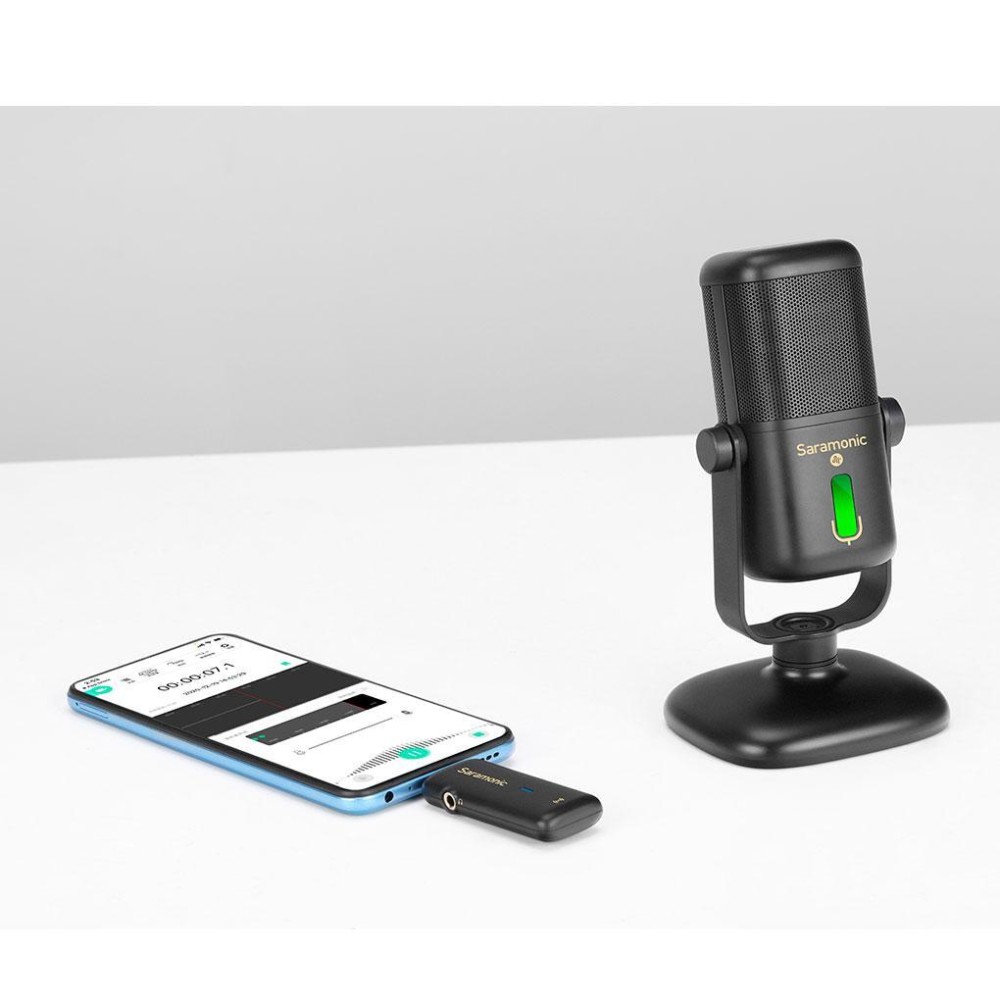 Микрофон настольный Saramonic SR-MV2000W проводной/беспроводной, разъем USB/Type-C