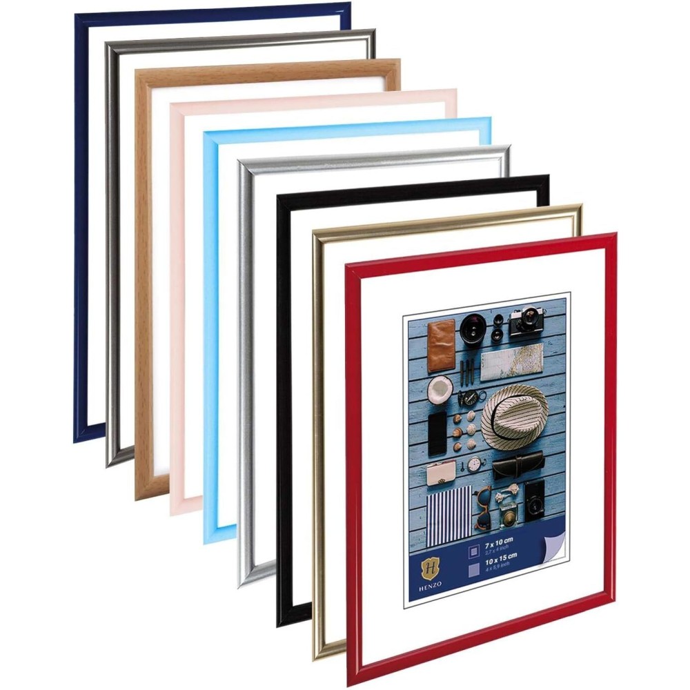 Фоторамка Henzo Napoli 10x15 с паспарту 7х10, пластик/пластик, золотистый (8052916)