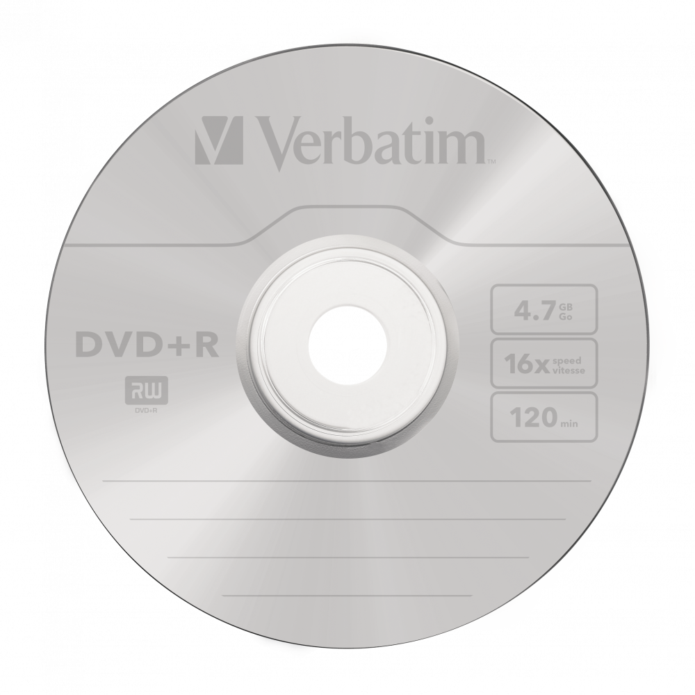 Оптический диск Verbatim DVD+R 4.7GB 16X AZO Matt Silver, Spindle, 50 шт