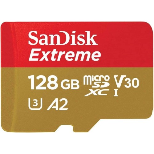 Карта памяти SanDisk Extreme microSDXC 128GB UHS-I U3 V30 A2, R/W 160/90 МБ/с