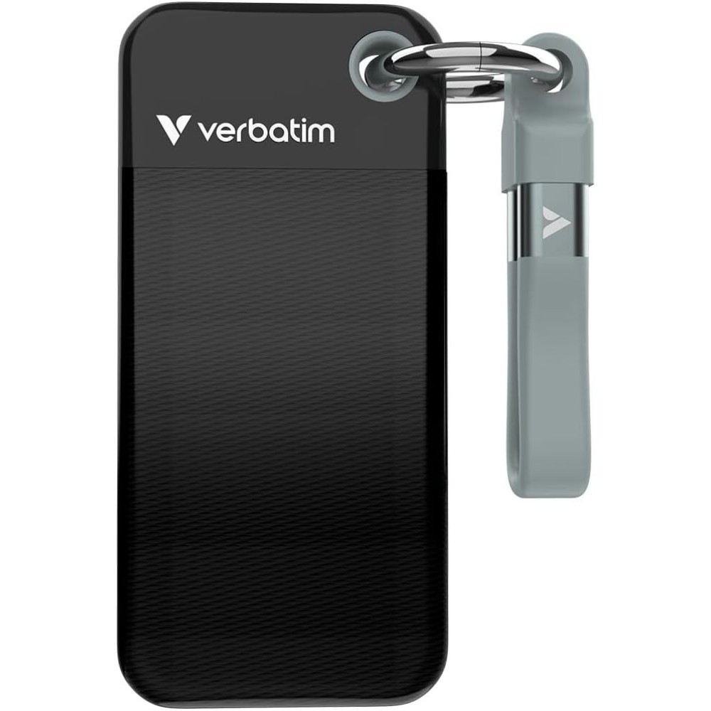 Внешний накопитель Verbatim Pocket SSD 1TB, USB 3.2 Gen2, R/W 1000/1000 МБ/с черный/серый