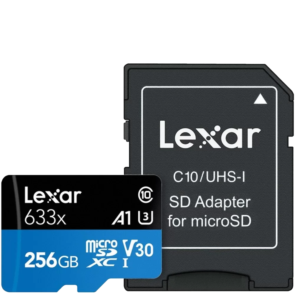 Карта памяти Lexar High-Performance 633x Blue microSDXC 256GB UHS-I U3 V30 A1, R/W 100/45 МБ/с