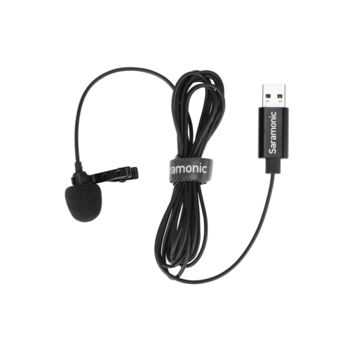 Микрофон петличный Saramonic SR-ULM10 для компьютера с кабелем 2 м, разъем USB