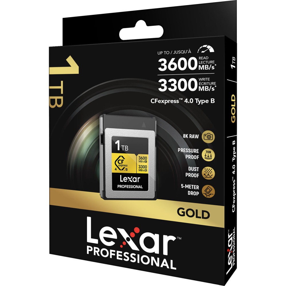 Карта памяти Lexar Professional Gold CFexpress 4.0 Type B 1TB, R/W 3600/3300 МБ/с