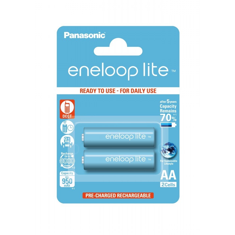 Аккумулятор Panasonic Eneloop Lite BK-3LCCE/2BE 950 mAh 2шт AA