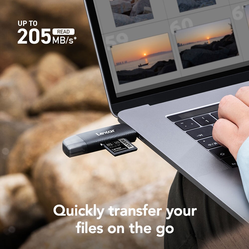 Картридер Lexar Dual Slot USB-A/C microSD/SD USB 3.1