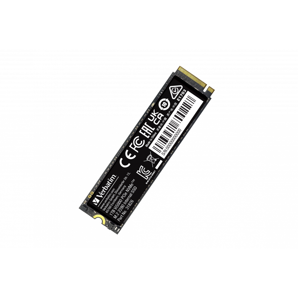 Внутренний накопитель Verbatim VI5000 M.2 SSD PCIe4 NVMe 1TB, R/W 5000/4500 МБ/с