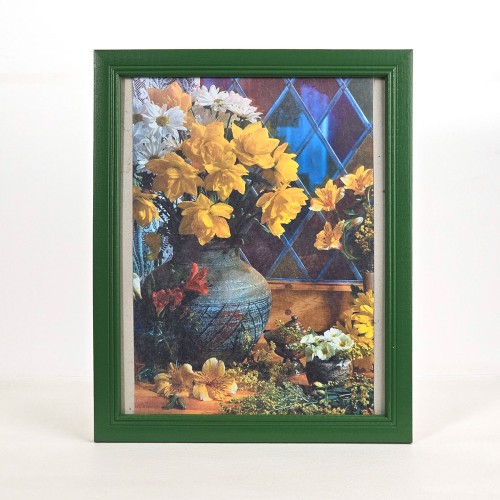 Фоторамка 24x30, дерево/стекло, зелёный (802140П)