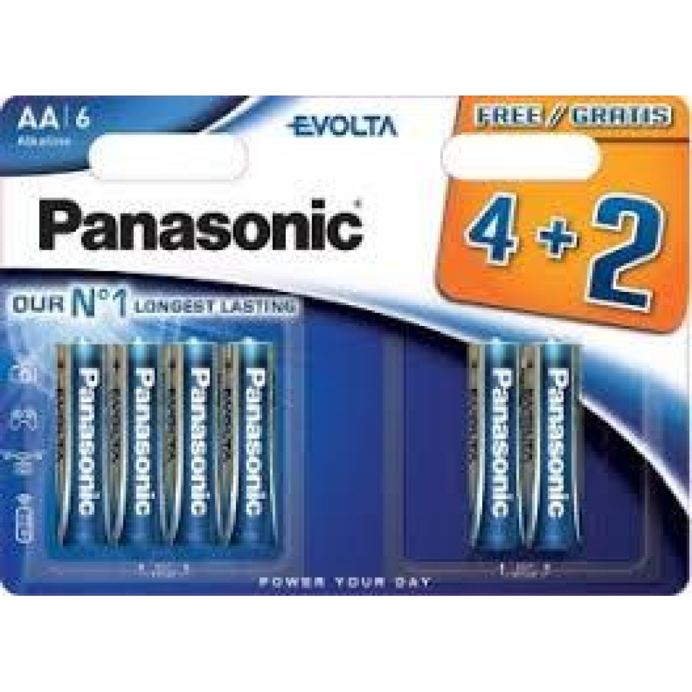 Батарейки Panasonic Evolta AA щелочные 6 шт