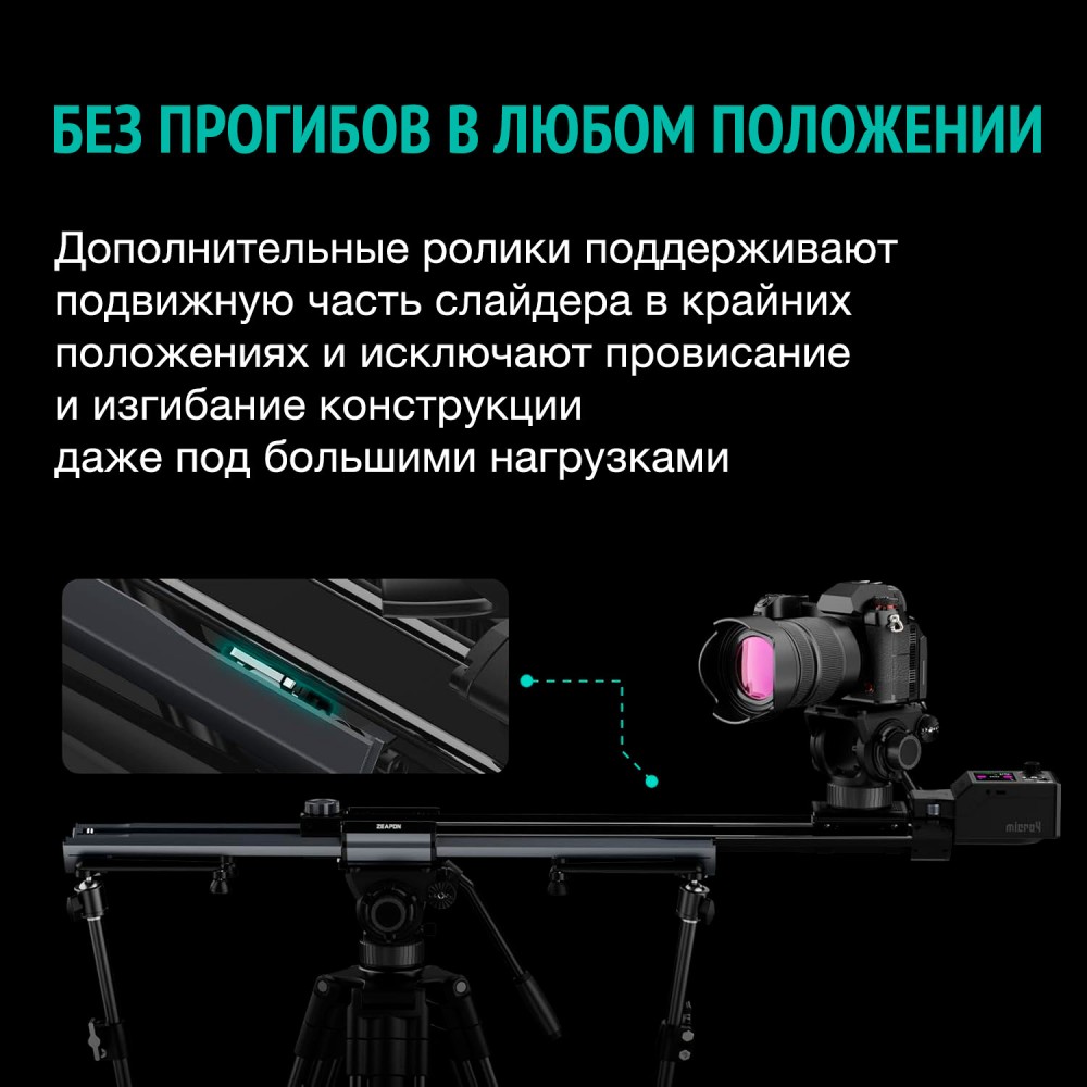 Комплект слайдера Zeapon Micro4 E500+PONS Pan Kit с кейсом