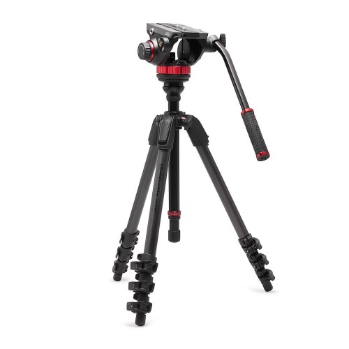 Видеоштатив Manfrotto MVK502055CXPROV голова MVH502AH, штатив MT055СХPRO карбоновый