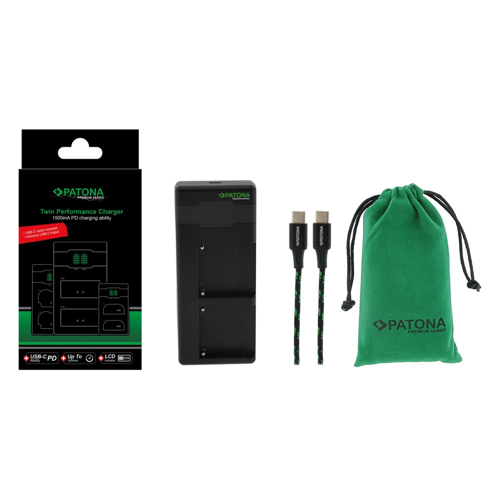 Зарядное устройство Patona Premium Twin Performance PD для F550, F750, F970