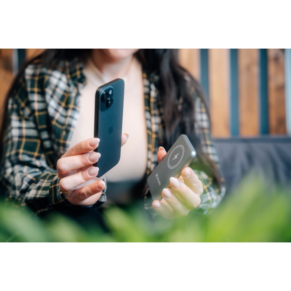 Портативный аккумулятор Verbatim Charge‘n’Go Power Bank 5000 мАч с беспроводной зарядкой, серый