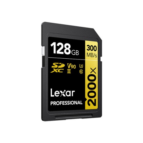 Карта памяти Lexar Professional 2000x Gold SDXC 128GB UHS-II U3 V90, R/W 300/260 МБ/с