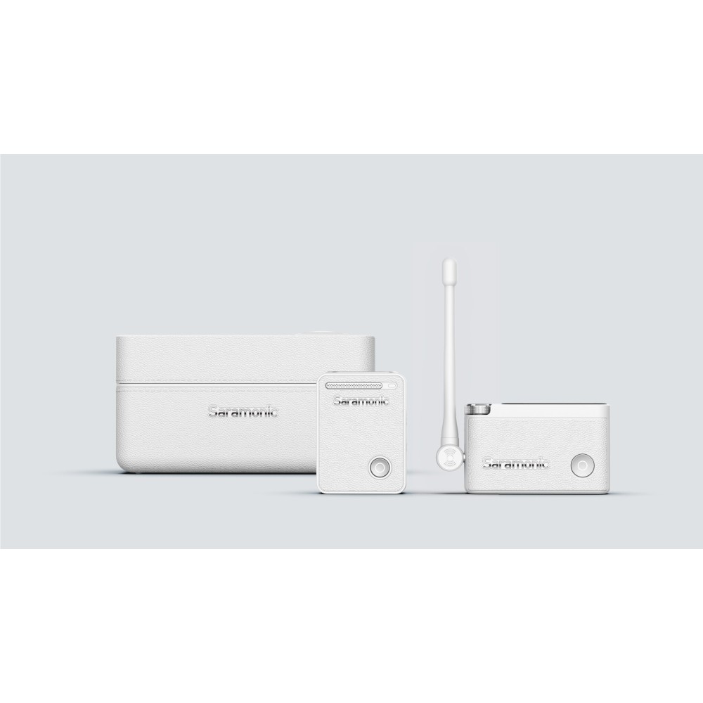 Радиосистема Saramonic Ultra 04 (TX+TX+RX) приёмник + 2 передатчика универсальная с петличками, бела