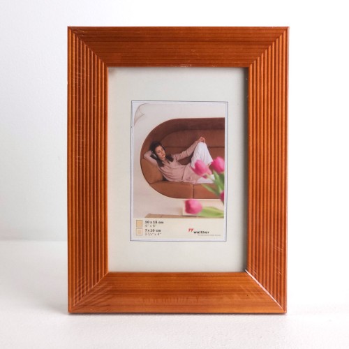 Фоторамка Walther Grado 10x15, дерево/стекло, оранжевый (HI 015 O)