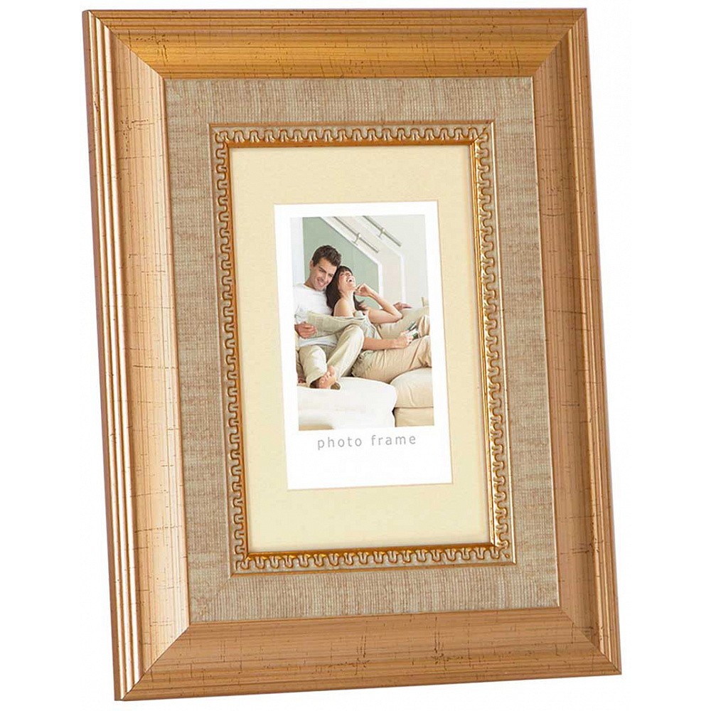 Фоторамка Innova Durham Gold 20x25 с паспарту 15x20, пластик/стекло, золотистый (PI8236)