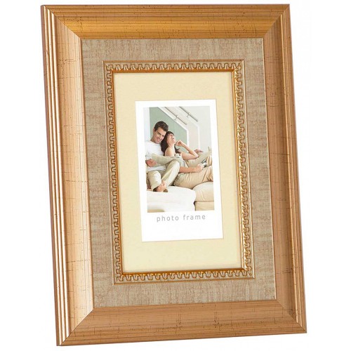 Фоторамка Innova Durham Gold 20x25 с паспарту 15x20, пластик/стекло, золотистый (PI8236)
