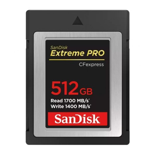 Карта памяти SanDisk Extreme Pro CFexpress Type B 512GB, R/W 1700/1400 МБ/с