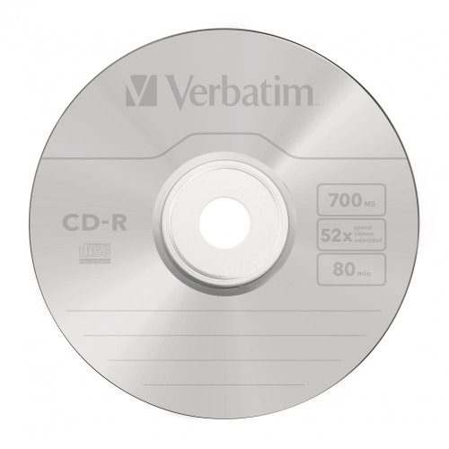 Оптический диск Verbatim CD-R 700MB 52X AZO Crystal, Spindle, 25 шт