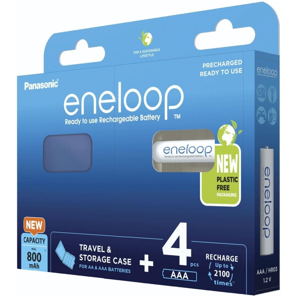 Аккумулятор Panasonic Eneloop BK-4MCDEC4BE 800 mAh 4шт AAA + кейс