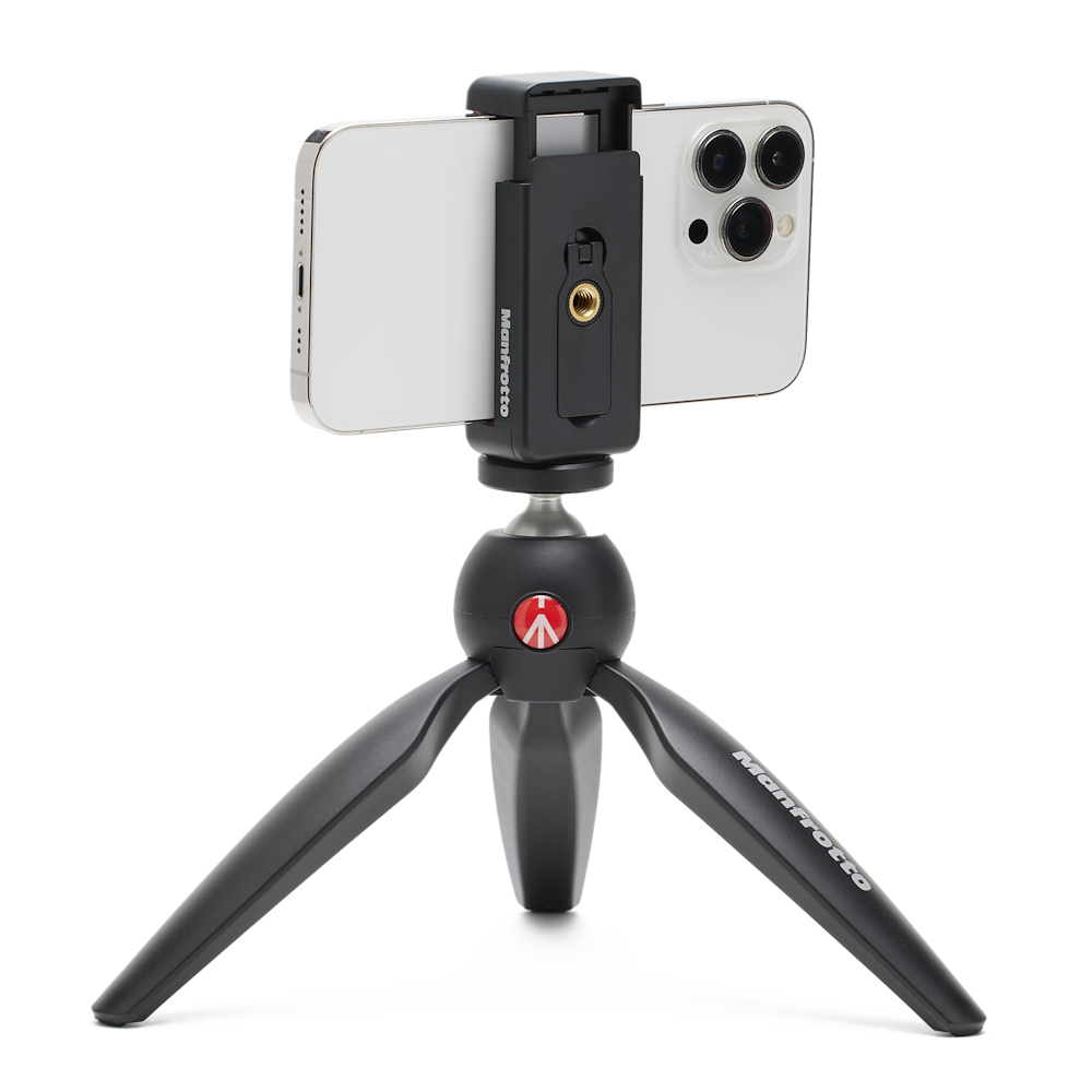 Шататив Manfrotto MKPIXICLMII-BK Pixi Mini Tripod (Made in Italy) с держателем для смартфона