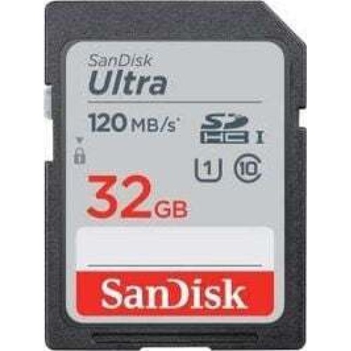 Карта памяти SanDisk Ultra SDHC 32GB UHS-I U1 A1, R 120 МБ/с