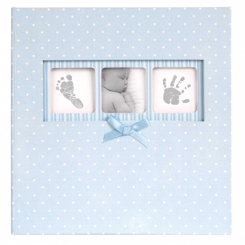 Фотоальбом Innova Memo Baby Polka Dot 10x15 на 200 фото, с кармашками, картон, голубой (Q4103613M)