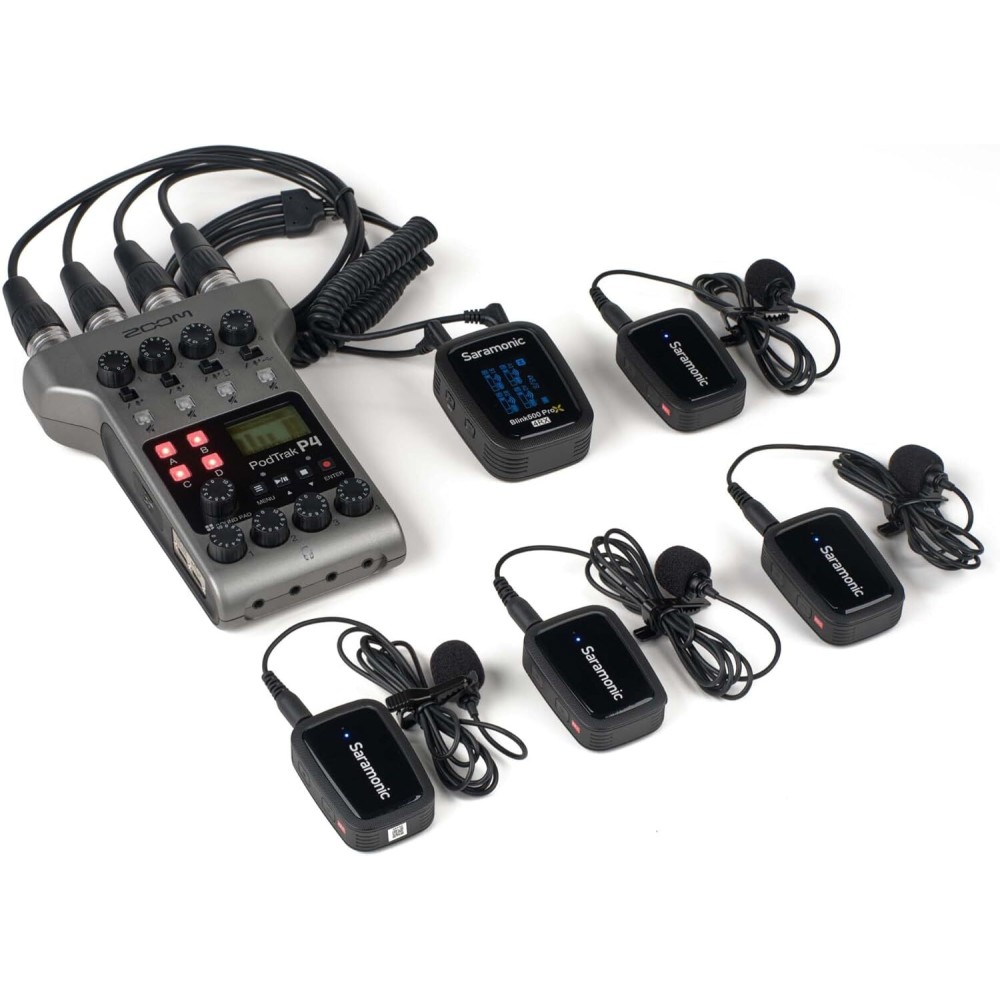 Радиосистема Saramonic Blink500 ProX B8 4TX+RX приемник + 4 передатчика, разъем 3,5 мм