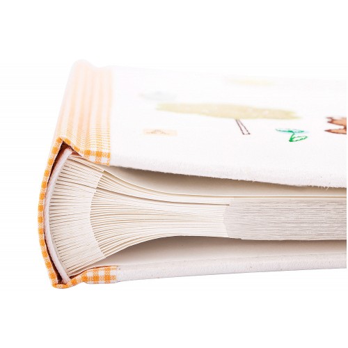 Фотоальбом Innova Book Bound Memo Natural Baby 10x15 на 144 фото, с кармашками, ткань, белый (Q19128