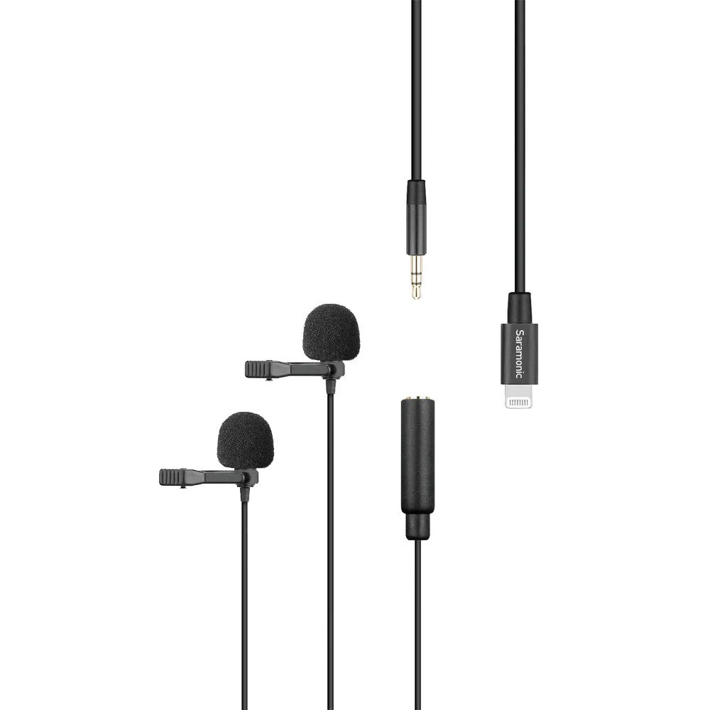 Микрофон петличный Saramonic LavMicro U1C двойной с кабелем 6 м, разъем Lightning
