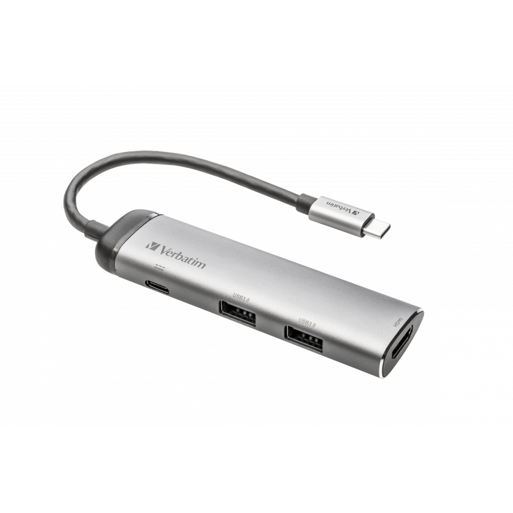 Многопортовый разветвитель Verbatim USB-C 2x USB 3.0/ HDMI