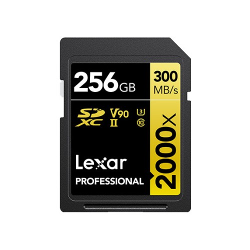 Карта памяти Lexar Professional 2000x Gold SDXC 256GB UHS-II U3 V90, R/W 300/260 МБ/с
