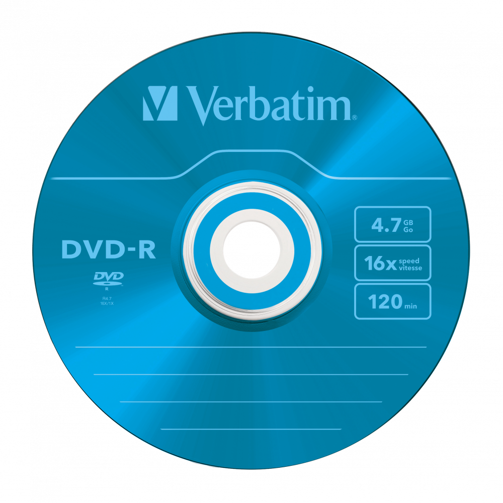 Оптический диск Verbatim DVD-R 4.7GB 16X AZO Color, Slim Case, 5 шт