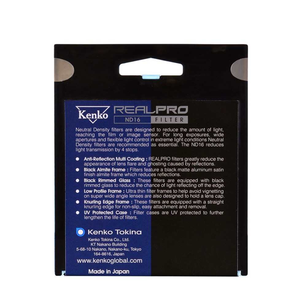 Светофильтр Kenko REALPRO ND16 нейтрально-серый 67mm