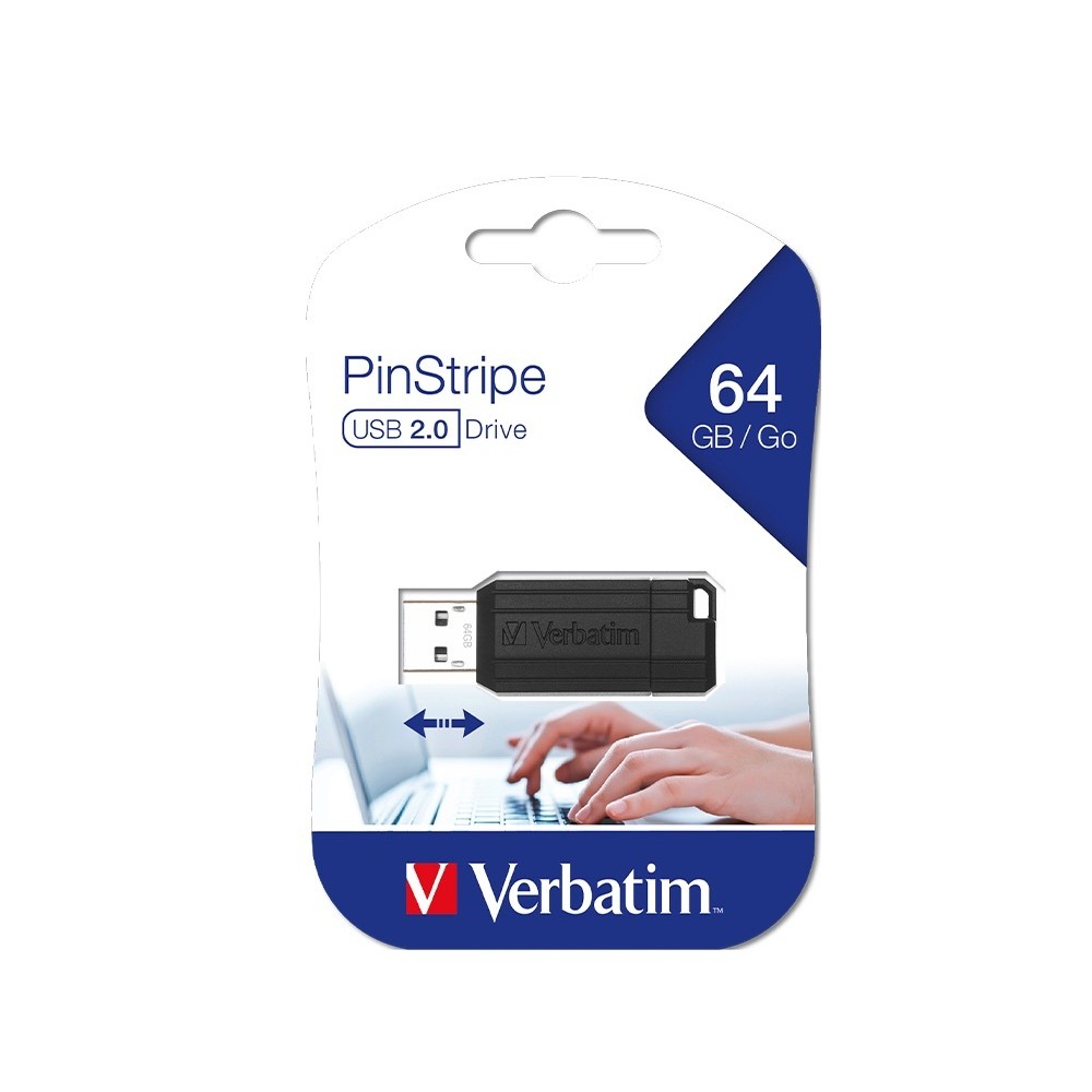 Флеш-накопитель Verbatim PinStripe USB 2.0 64GB