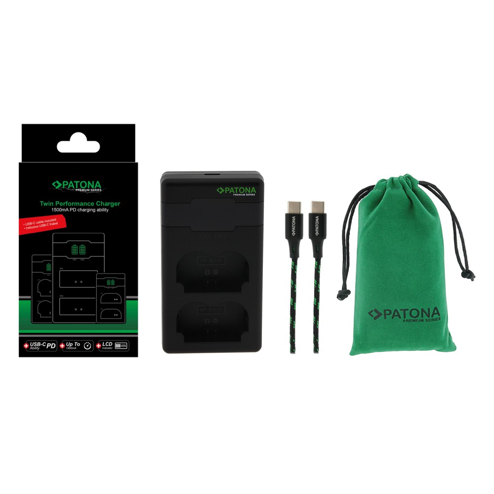 Зарядное устройство Patona Premium Twin Performance PD для аккумулятора Fuji NP-W235