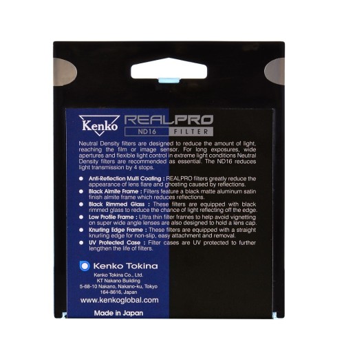 Светофильтр Kenko REALPRO ND16 нейтрально-серый 72mm