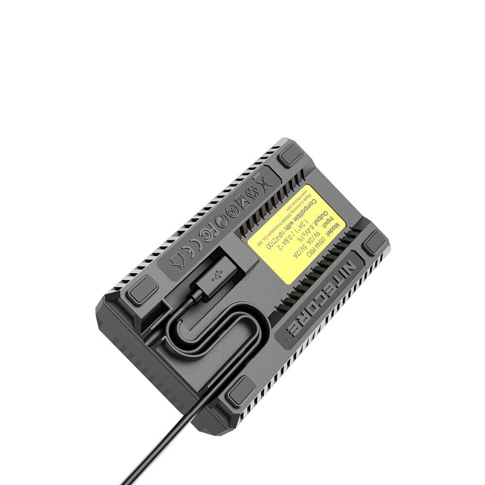 Зарядное устройство Nitecore USN4 PRO Dual Slot USB Charger QC 2.0 для аккумуляторов NP-FZ100