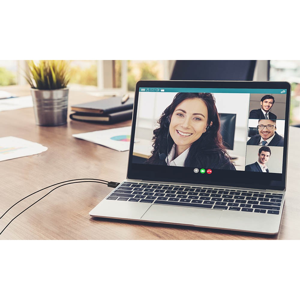 Аудиоинтрефейс Saramonic SR-EA2S USB-A для микрофона и наушников 3,5 мм